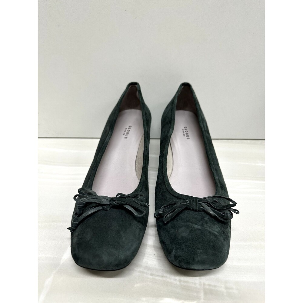 Unisa Globus  women size 40 US 9.5 dark green suede wedged ballerina shoes